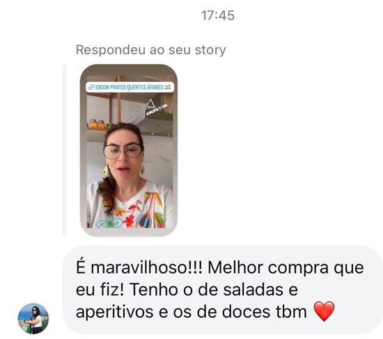 Depoimento de cliente que comprou os três eBooks
